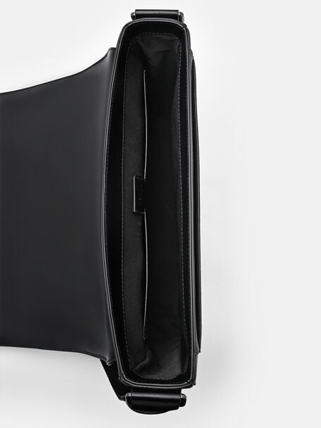 PEDRO Icon Leather Heel Sandals, Black