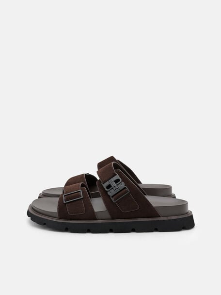 Buckle Slide Sandals, , hi-res