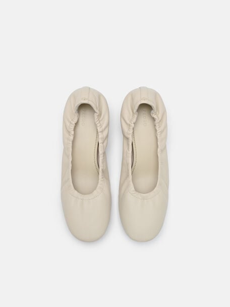 Sepatu Balerina Hak Kulit Gabrielle, , hi-res