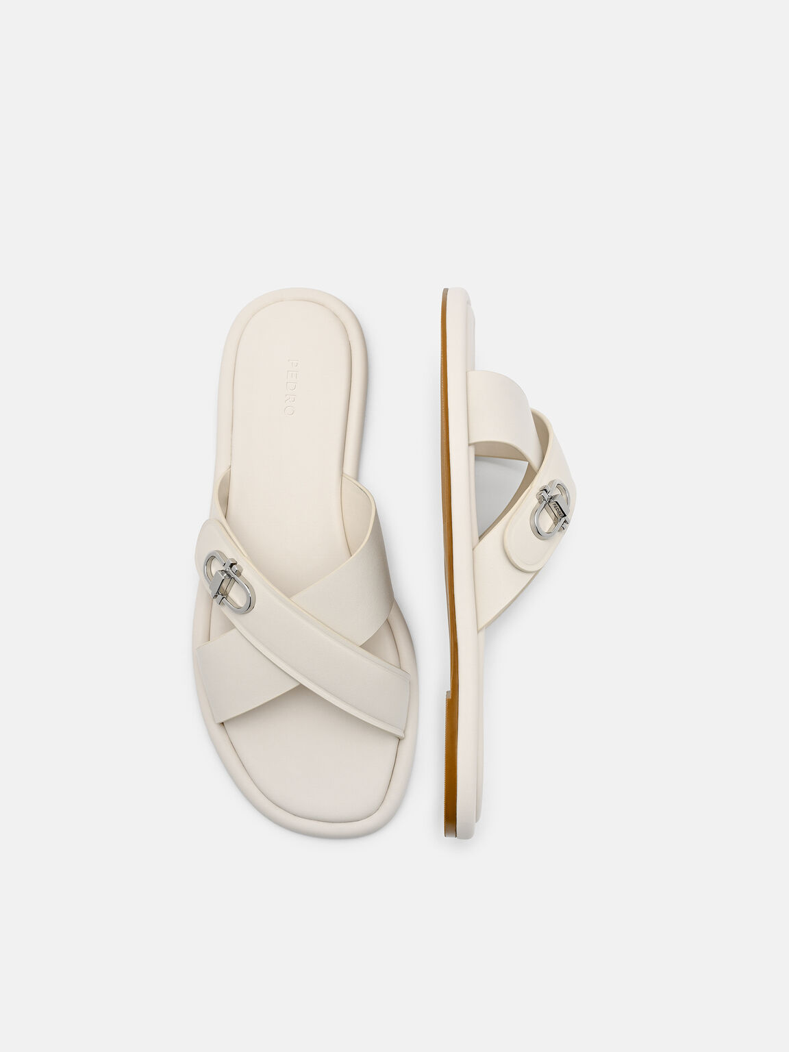 Sienna Leather Cross Sandals, , hi-res