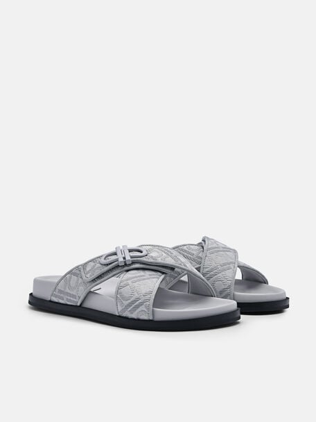 PEDRO Icon Leather Heel Sandals, Black