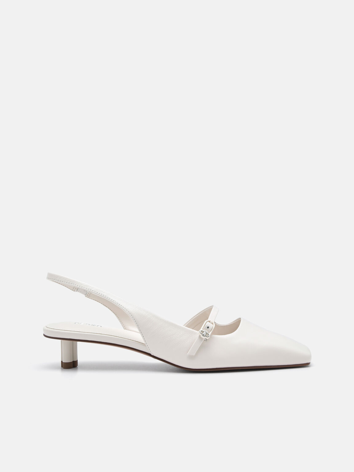 PEDRO Icon Pumps Hak Kulit, Chalk