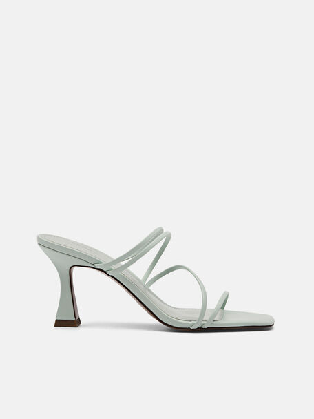 Strappy Heel Sandals - Light Green, Light Green, hi-res