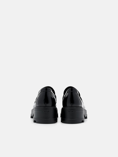 PEDRO Icon Leather Heel Sandals, Black