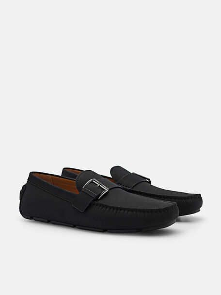 PEDRO Icon Leather Heel Sandals, Black