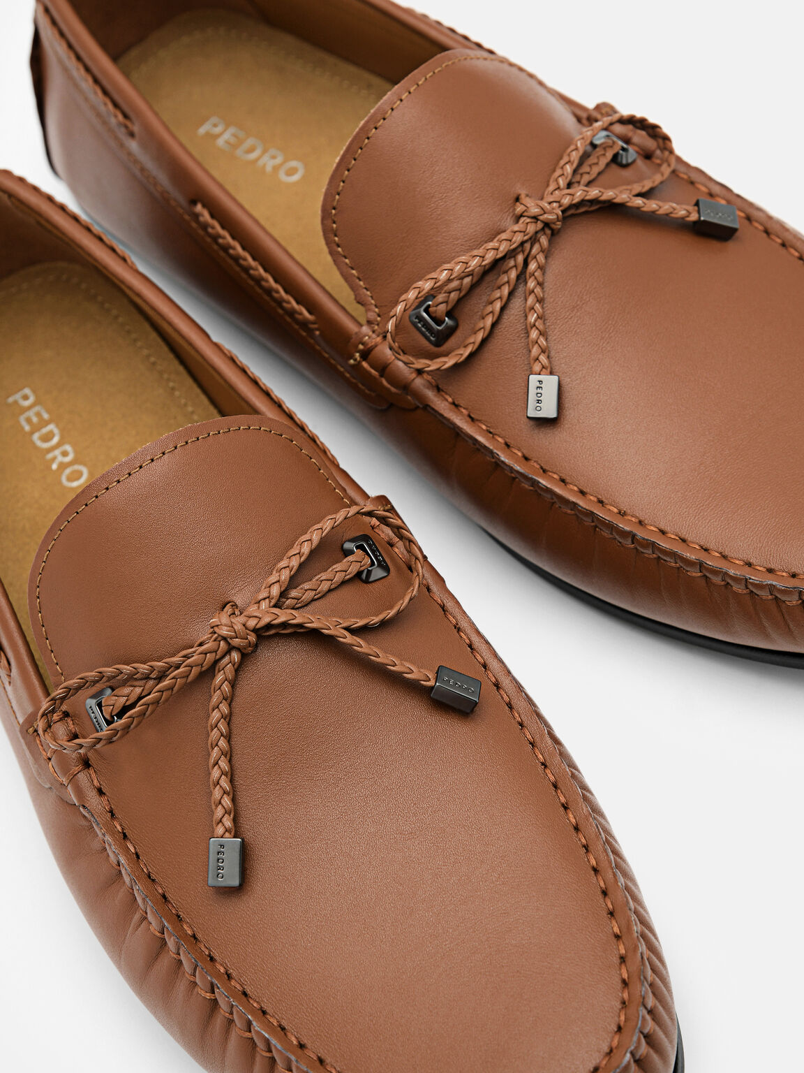 Leather Bow Driving Shoes, 