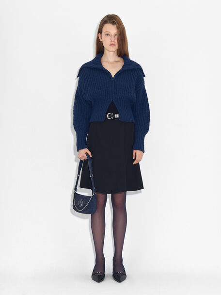 PEDRO Icon Glitter Suede Shoulder Bag, , hi-res