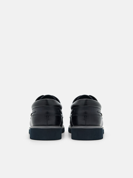 PEDRO Icon Leather Heel Sandals, Black