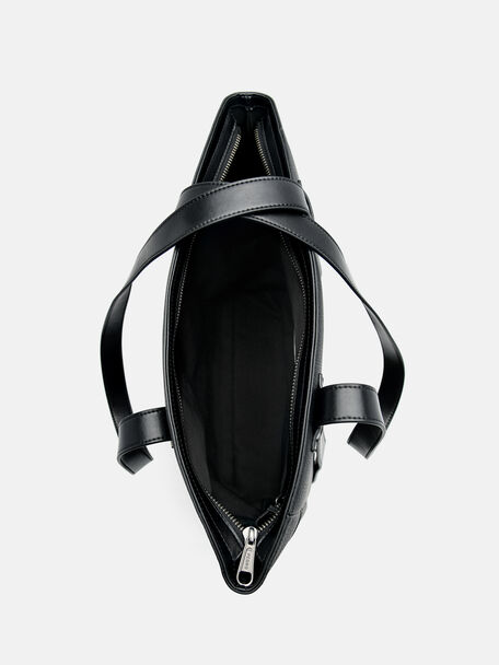 PEDRO Icon Leather Heel Sandals, Black