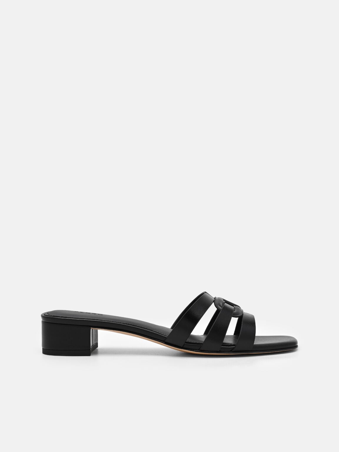 Sandal Hak Tinggi Carmel Berbahan Kulit, 