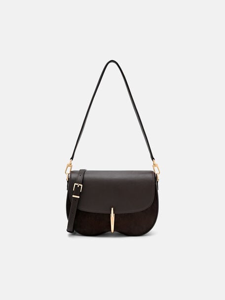 Mount Calf Hair Shoulder Bag, , hi-res
