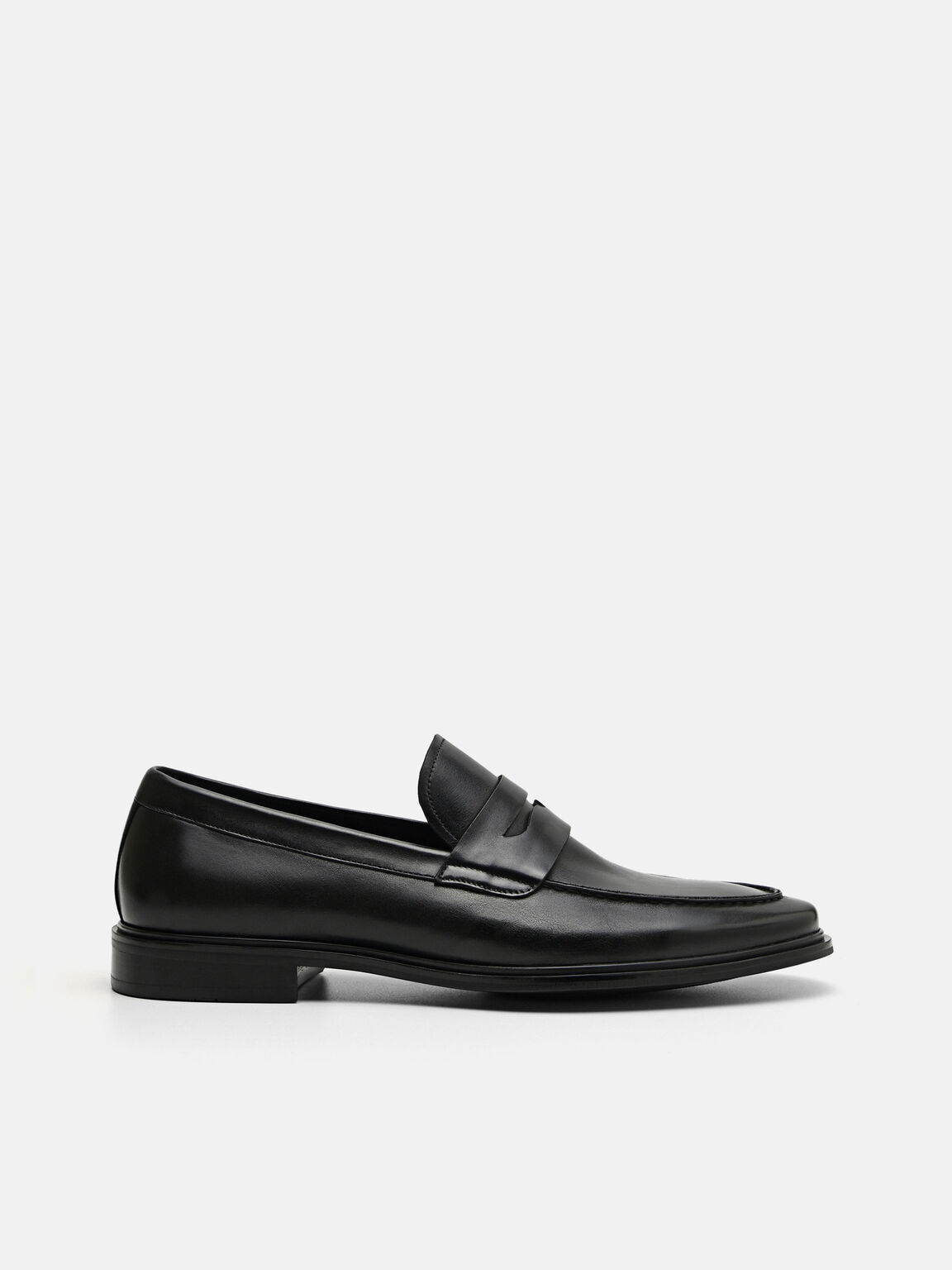 Bailey Calf Leather Loafers, Black, hi-res