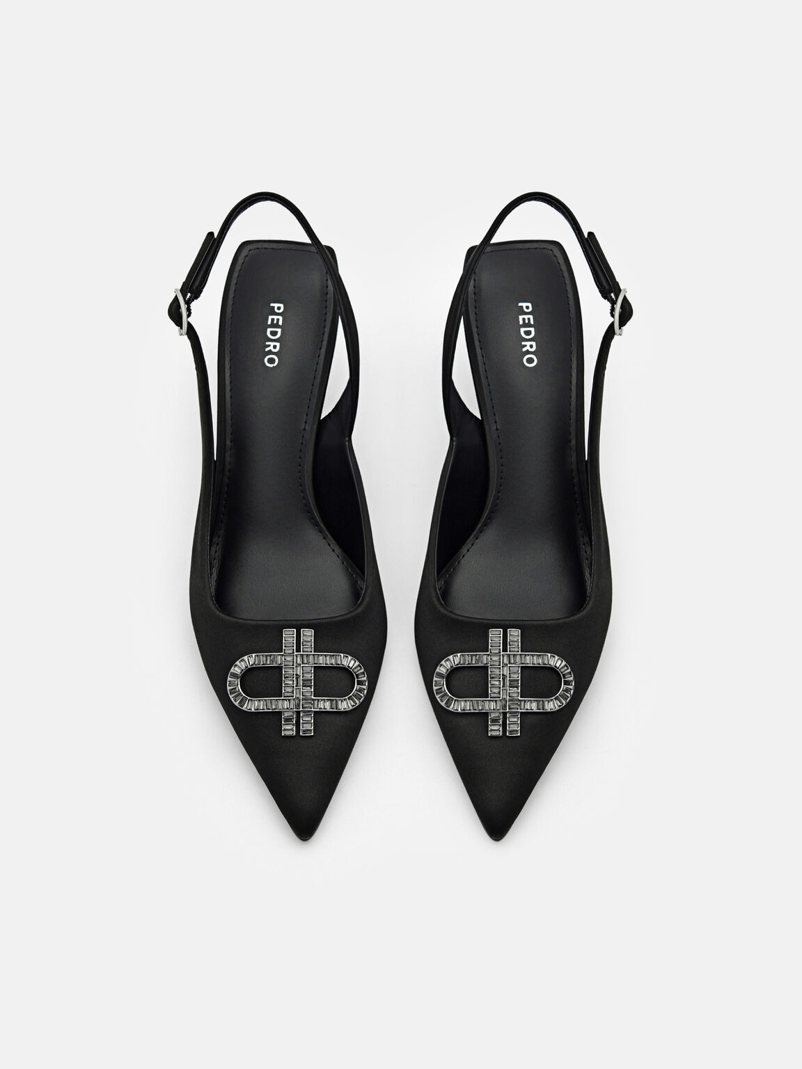 PEDRO Icon Satin Pumps, Black