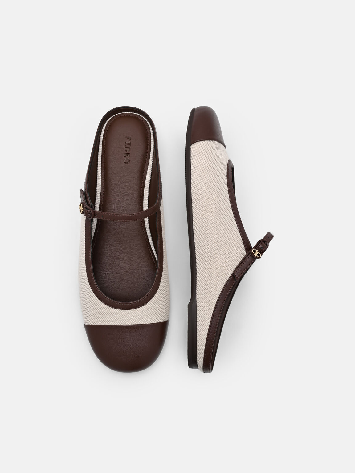 Sepatu Mules dengan Ujung Cap Toe, 