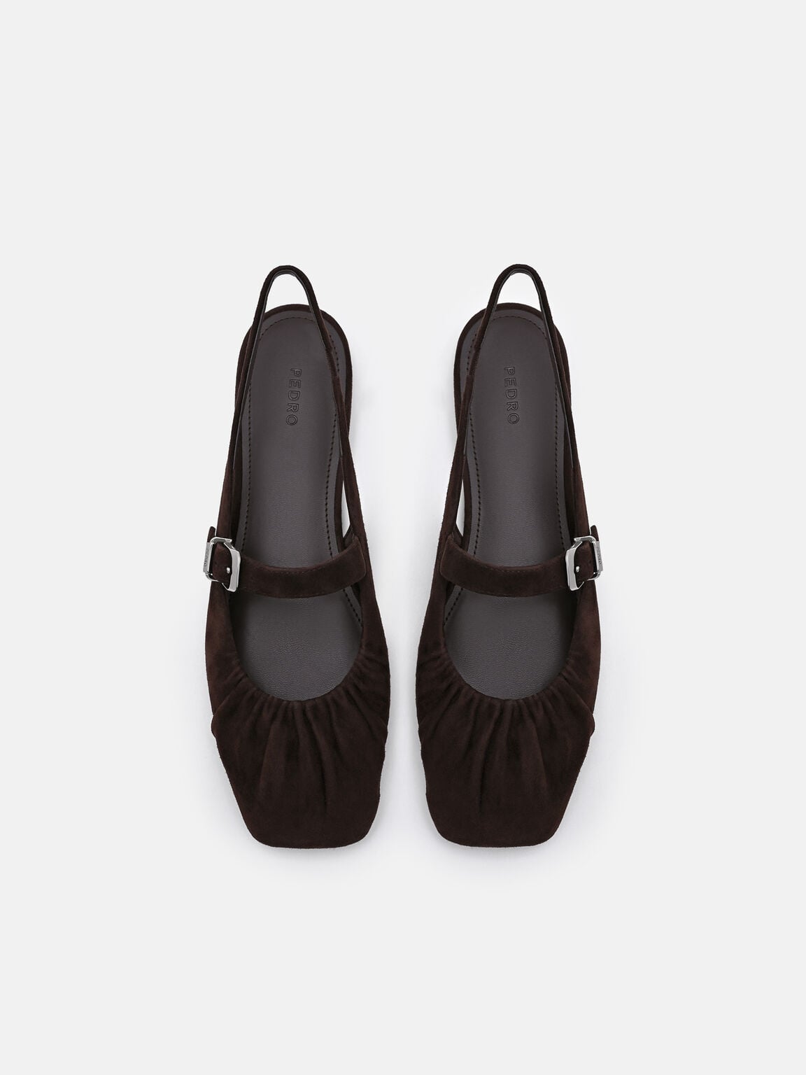 Sepatu Flat Ballerina Suede Gabrielle, , hi-res