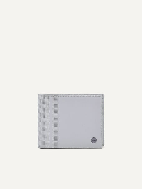 Oliver Leather Bi-Fold Wallet with Insert, Light Grey, hi-res