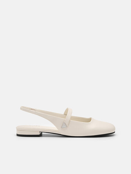 Tria Slingback Mules, Chalk, hi-res