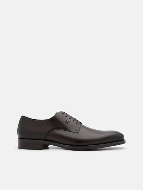 Burnished Leather Derby Shoes, 