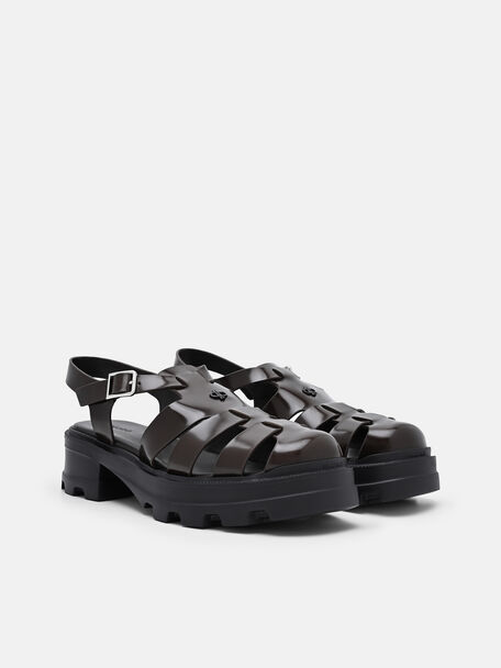 Verlin Leather Caged Sandals, , hi-res