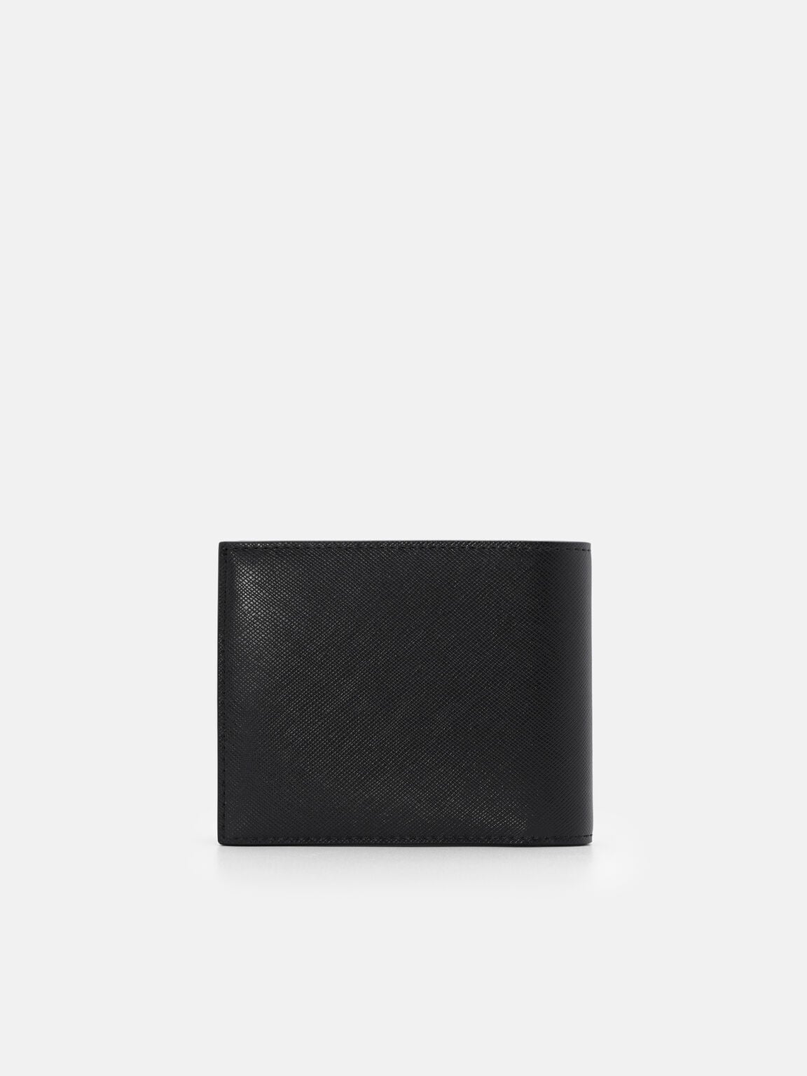 Saffiano Leather Bi-Fold Flip Wallet, 