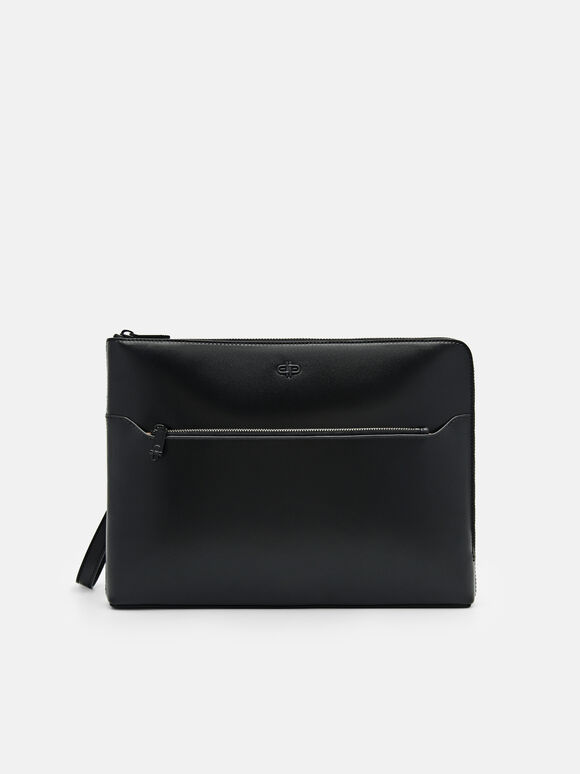PEDRO Icon Leather Portfolio Bag, Black, hi-res