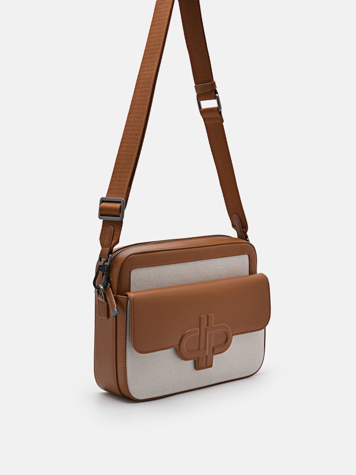 PEDRO Icon Leather Sling Bag, Cognac
