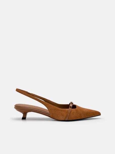 PEDRO Studio Maggie Leather Heel Pumps, Cognac, hi-res