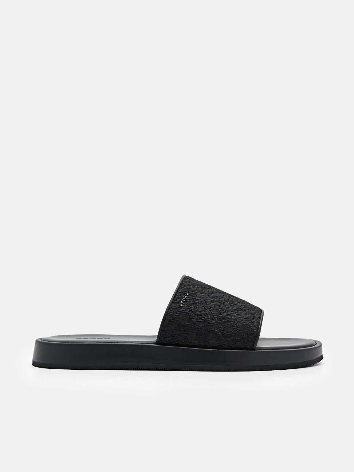 Sandal Slip-on Jacquard PEDRO Icon, Black