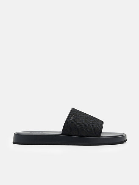 Sandal Slip-on Jacquard PEDRO Icon, Black