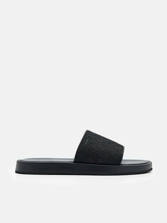 Sandal Slip-on Jacquard PEDRO Icon, Black