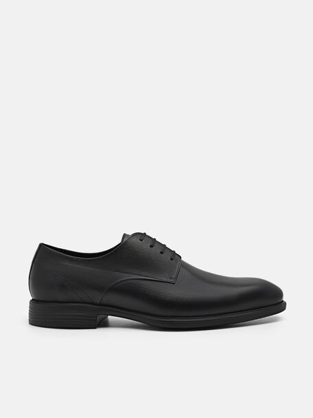 Altitude Lightweight Leather Derby Shoes, Black, hi-res
