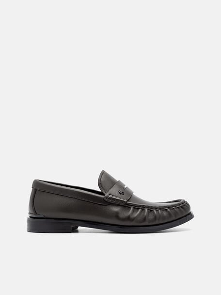 PEDRO Icon Leather Heel Sandals, Black