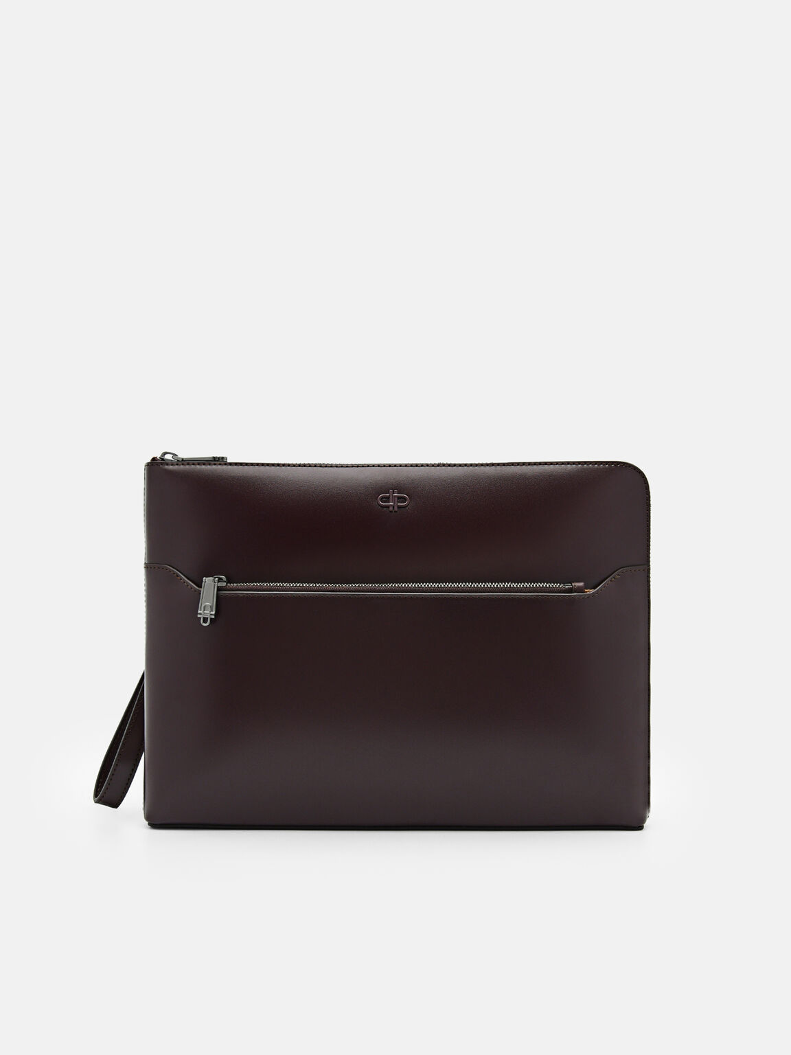 PEDRO Icon Leather Portfolio Bag, Dark Brown, hi-res