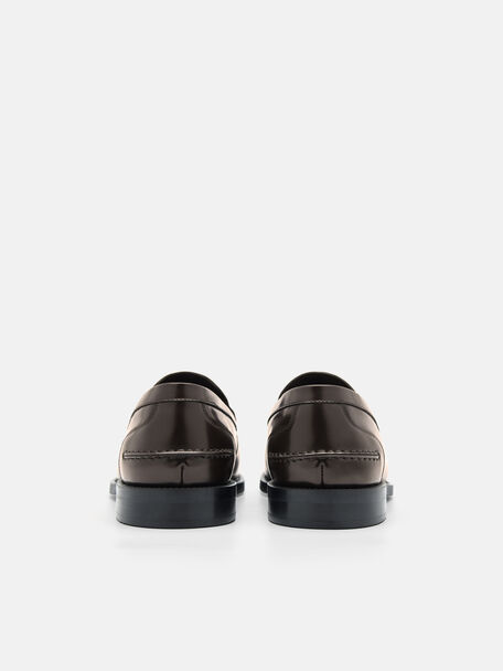 PEDRO Icon Leather Heel Sandals, Black