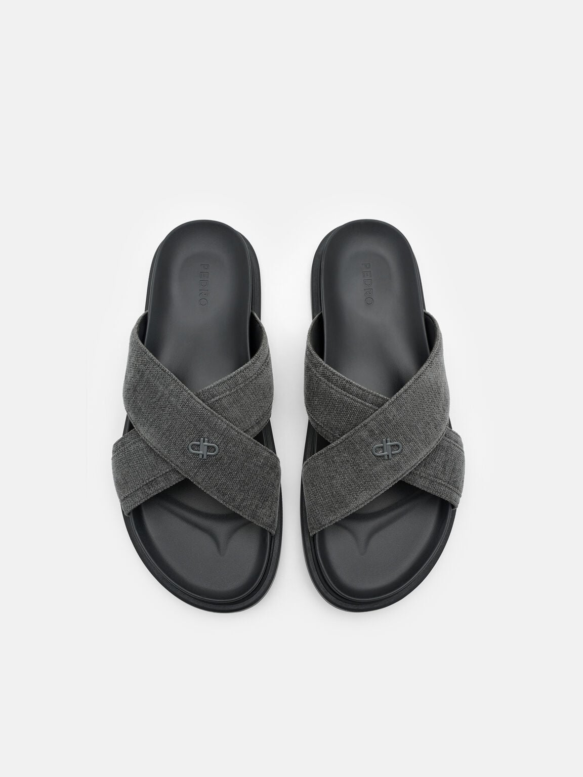 Velvet Cross Sandals, , hi-res