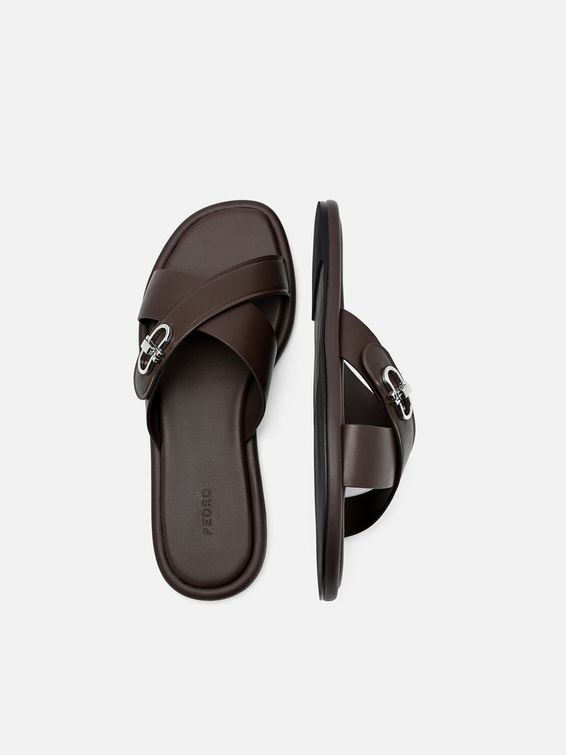 Sienna Leather Cross Sandals, , hi-res