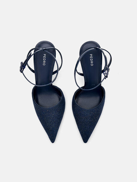 PEDRO Icon Leather Heel Sandals, Black