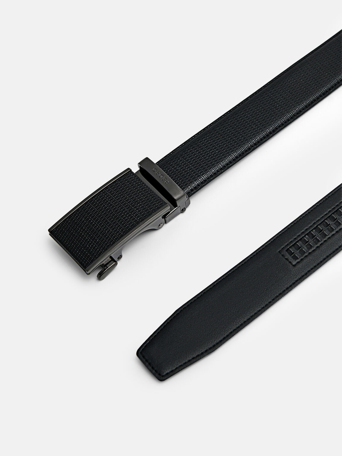 Embossed Leather Automatic Belt, 