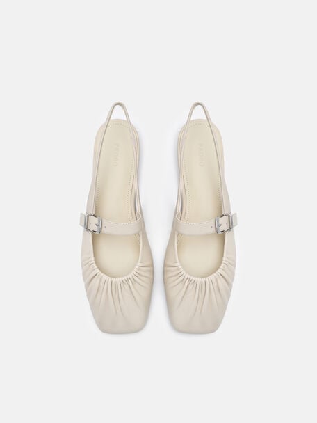 Sepatu Flat Ballerina Kulit Gabrielle, , hi-res