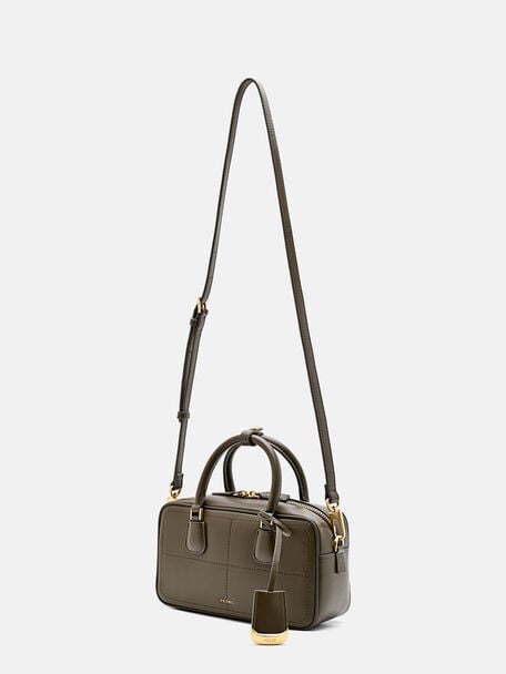 PEDRO Icon Leather Heel Sandals, Black