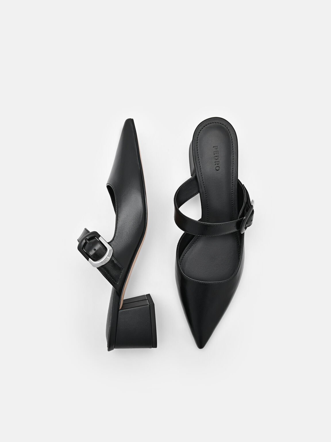 Bridget Leather Heel Mules, , hi-res