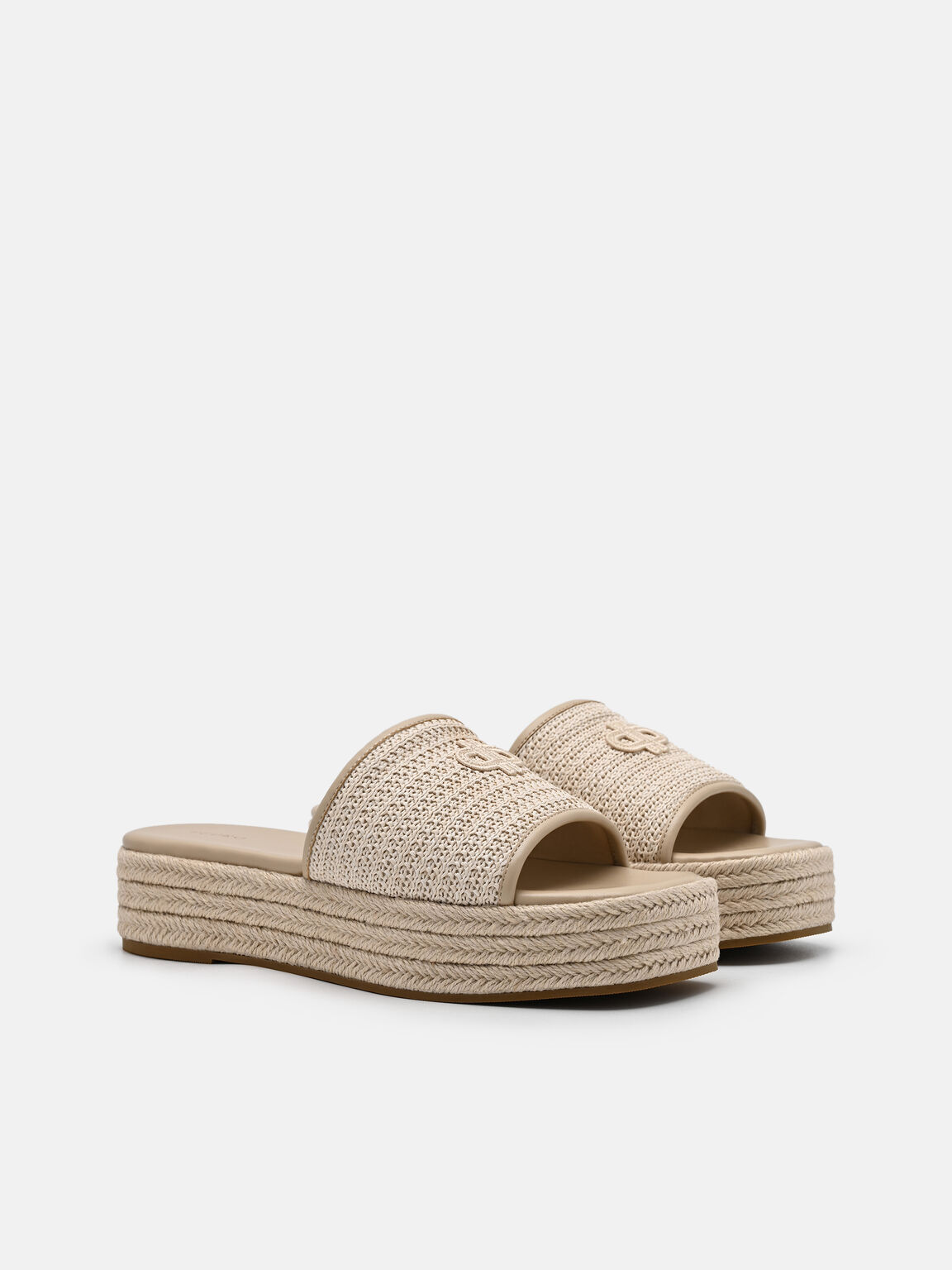 Raffia Wedge Sandals, , hi-res