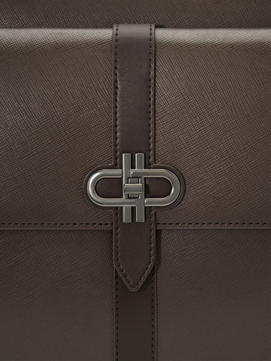 Saffiano Leather Briefcase, , hi-res