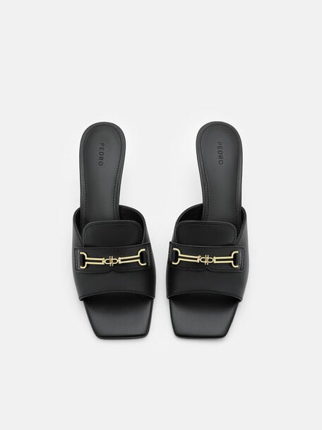 Alistair Leather Horsebit Heel Sandals, , hi-res