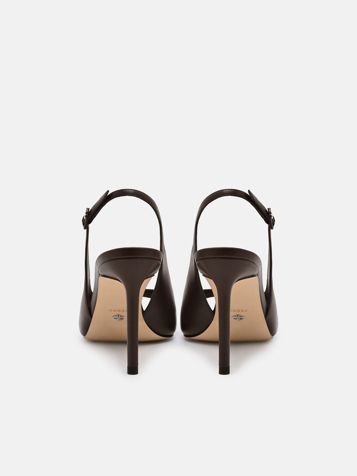 Marina Sandal Hak Kulit, 