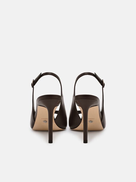 Marina Sandal Hak Kulit, 