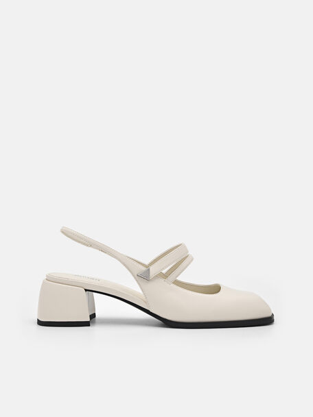 Tria Heel Pumps, Chalk, hi-res