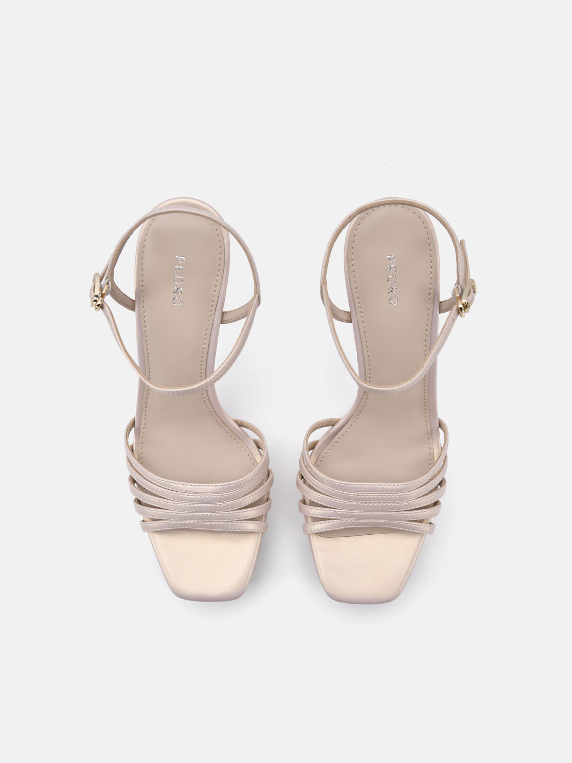 Iza Platform Heel Sandals, Champagne