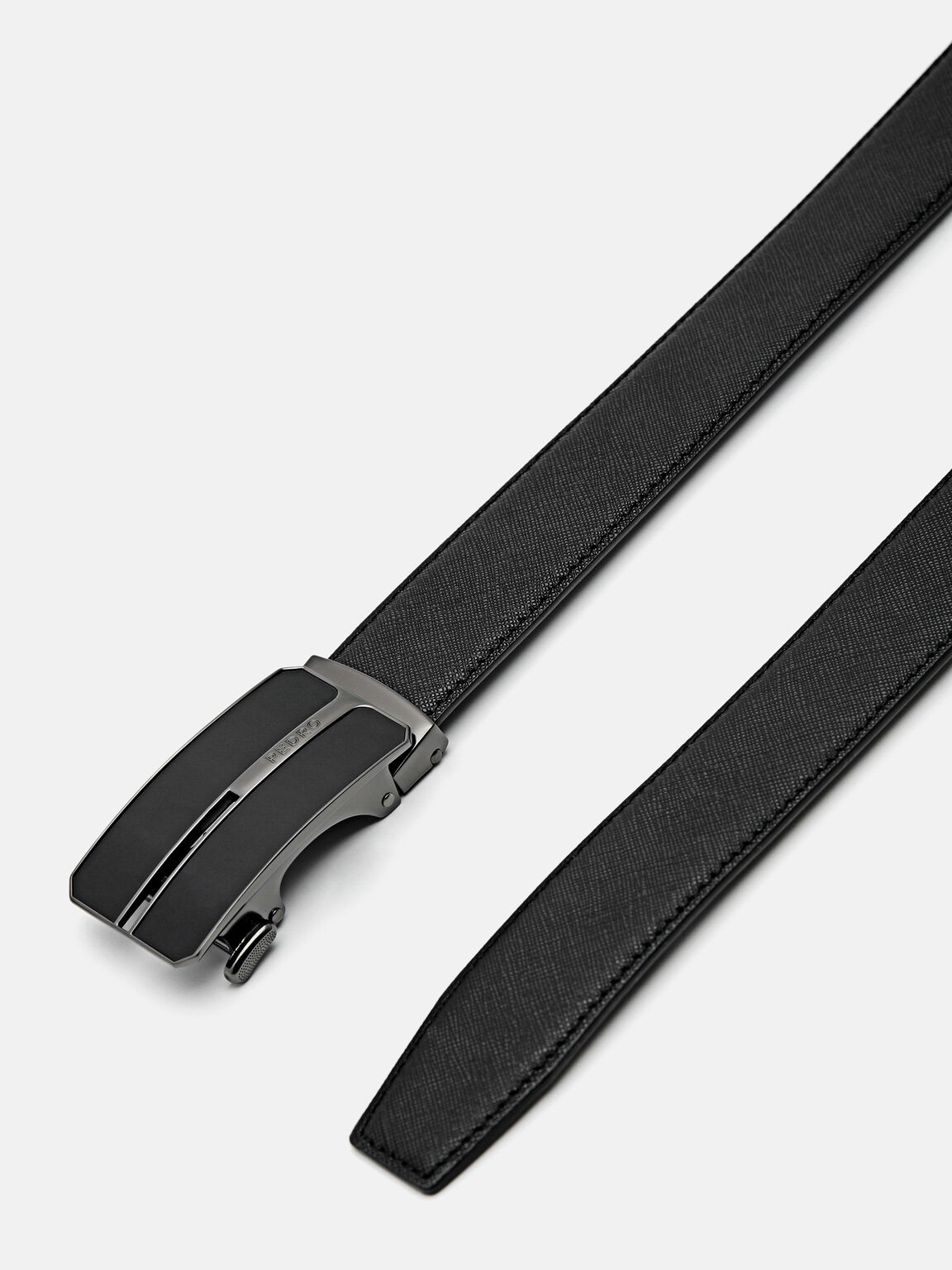 Saffiano Leather Automatic Belt, 
