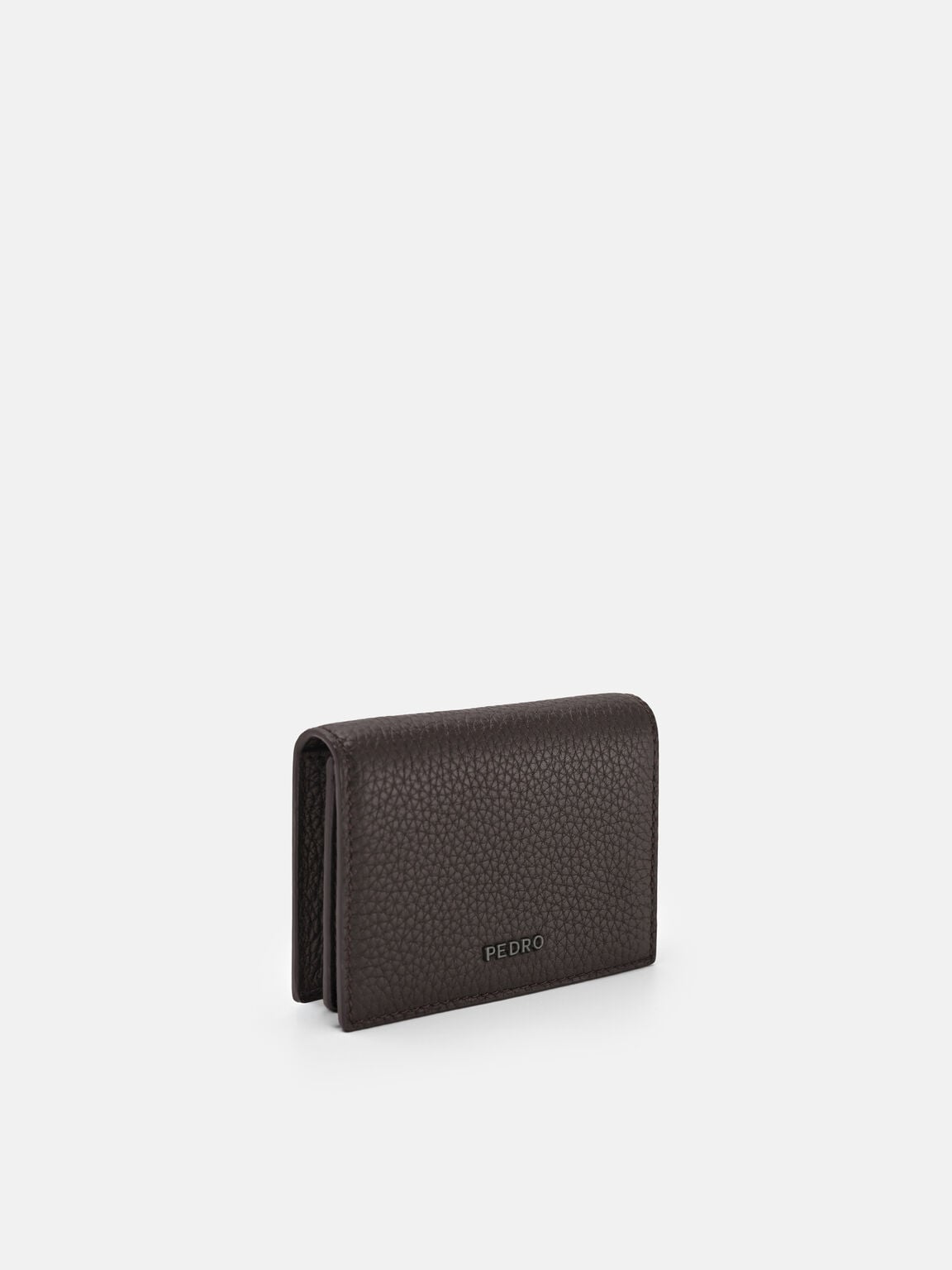 Tumbled Leather Bi-Fold Card Holder, 